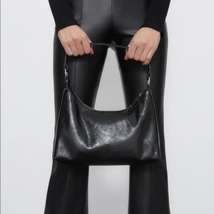 ZARA Faux Leather Flared Leggings